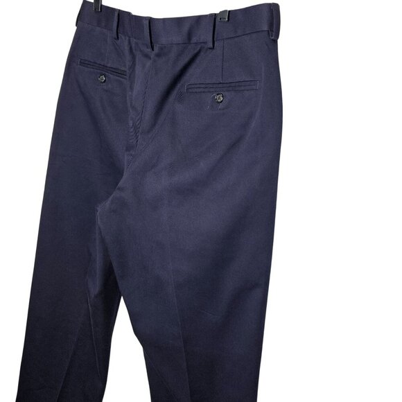 Lands End Traditional‎ Fit Mens Navy Dress Pants Size 33 Work Interview Casual - Picture 9 of 11
